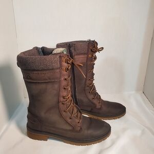 Women's Brown Faux Fur Lined 3M Thinsulate Lace-Up Boots